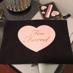 Too Faced cosmetic / makeup bag pouch